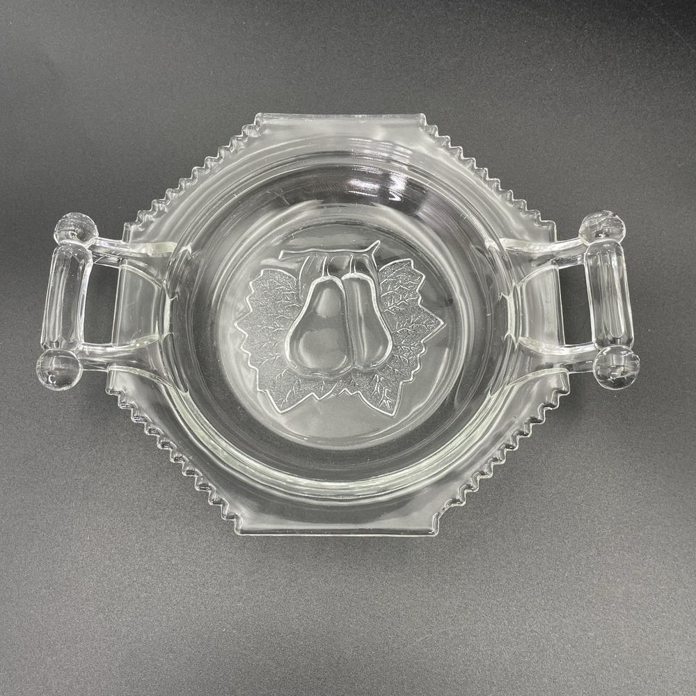 Jeannette Glass Baltimore Pear Clear  Depression Glass Butter Dish Tray No Lid